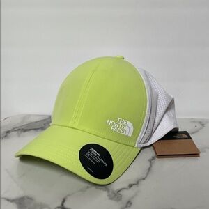 The North Face Lime Green and White Cap